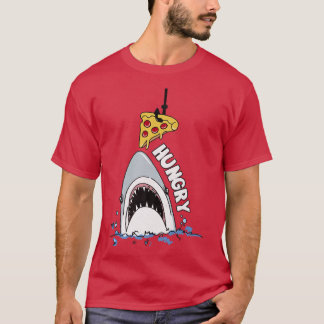 Funny Shark Hungry Shark met Pizza T-shirt