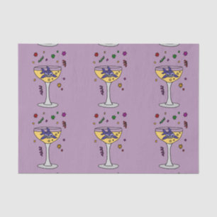 Funny Shark in Champagne Glass Tissuepapier