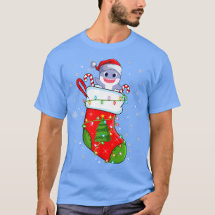 Funny Shark in kerstSokken Kersthaaiendrak T-shirt