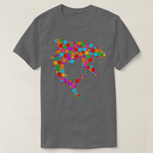 Funny Shark International Dot Day Polka Dot Graphi T-shirt (Design voorkant)