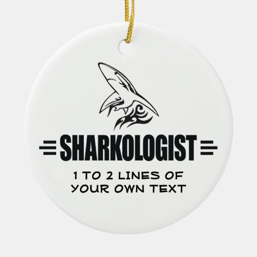 Funny Shark Keramisch Ornament (Voorkant)