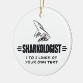 Funny Shark Keramisch Ornament (Links)