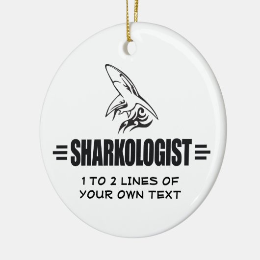 Funny Shark Keramisch Ornament (Links)