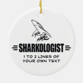 Funny Shark Keramisch Ornament (Achterkant)