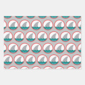 Funny Shark-kerstinpakpapier Inpakpapier Vel (Voorkant 3)