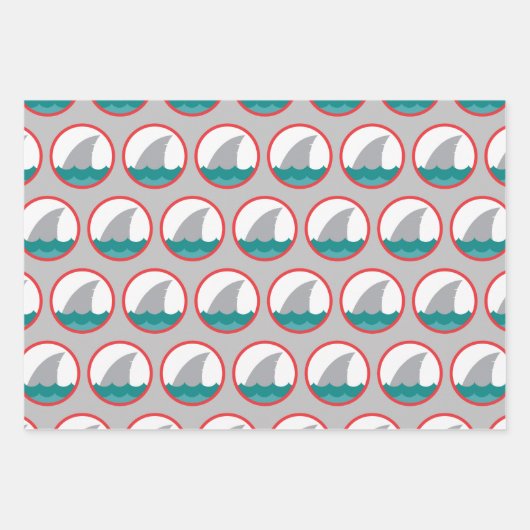 Funny Shark-kerstinpakpapier Inpakpapier Vel (Voorkant 3)