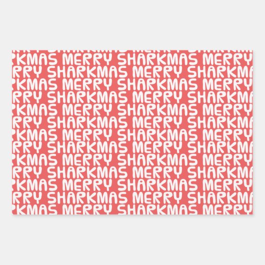 Funny Shark-kerstinpakpapier Inpakpapier Vel (Voorkant 2)