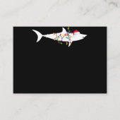 Funny Shark-kerstlampjes Santa Hat-kerstcadeau Visitekaartje (Voorkant)