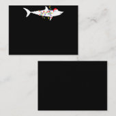Funny Shark-kerstlampjes Santa Hat-kerstcadeau Visitekaartje (Voorkant / Achterkant)