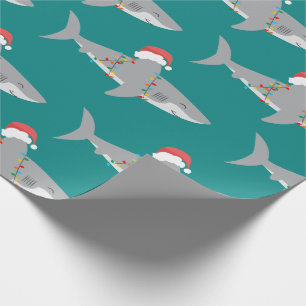 Funny Shark Kerstmis Cadeaupapier