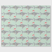 Funny Shark-kerstpapier Cadeaupapier (Vlak)