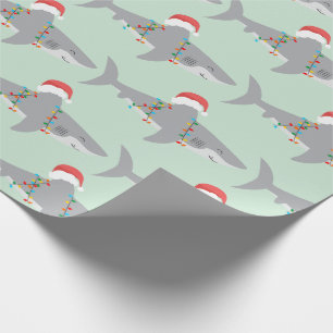 Funny Shark-kerstpapier Cadeaupapier