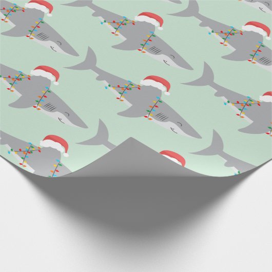 Funny Shark-kerstpapier Cadeaupapier (Hoek)