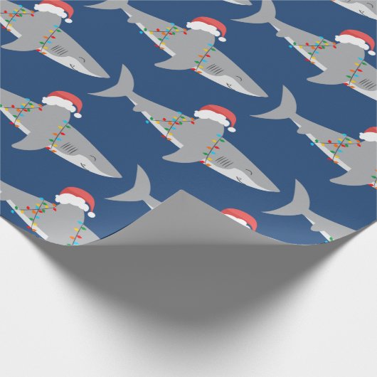 Funny Shark-kerstpapier Cadeaupapier (Hoek)