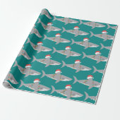 Funny Shark-kerstpapier Cadeaupapier (Uitgerold)