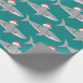 Funny Shark-kerstpapier Cadeaupapier (Hoek)