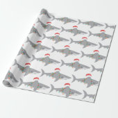 Funny Shark-kerstpapier Cadeaupapier (Uitgerold)