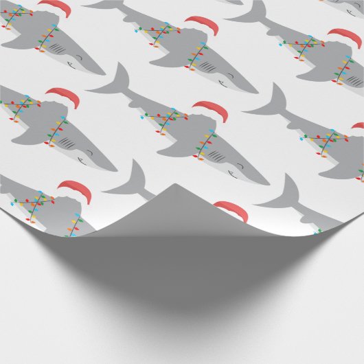 Funny Shark-kerstpapier Cadeaupapier (Hoek)