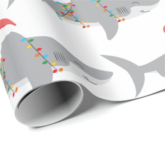 Funny Shark-kerstpapier Cadeaupapier (Rol Hoek)