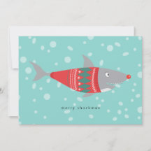 Funny Shark Merry Sharkmas Kerstmis