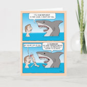 Funny Shark ontmoet Birthday Kaart (Voorkant)