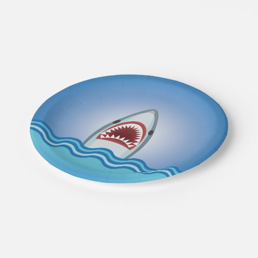 Funny Shark Papieren Bordje (Gekanteld)
