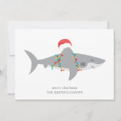 Funny Shark Photo Holiday Card Feestdagenkaart (Voorkant)