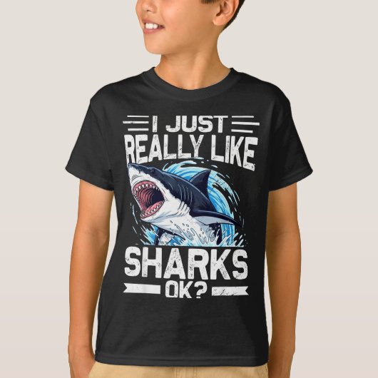 Funny Shark Shirt For Men Women Sea Animal Shark L (Voorkant)