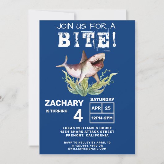 Funny Shark sluit zich aan bij ons voor een bruine Kaart (Voorkant)