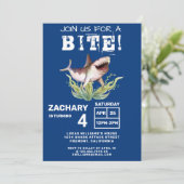 Funny Shark sluit zich aan bij ons voor een bruine Kaart (Staand voorkant)