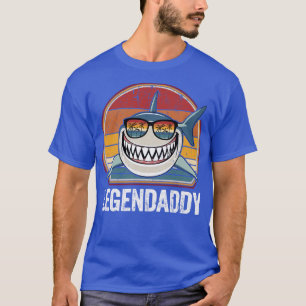 Funny Shark T-shirt Retro Legendaddy Pap Gifts