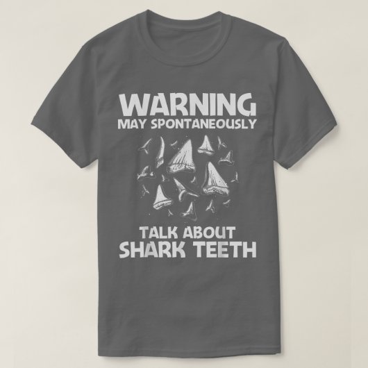 Funny Shark Tooth for Men Women Shark Teeth Fossil T-shirt (Design voorkant)