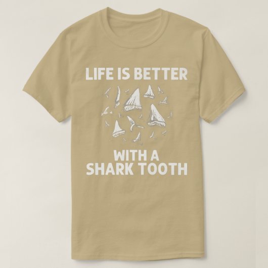 Funny Shark Tooth for Men Women Shark Teeth Fossil T-shirt (Design voorkant)