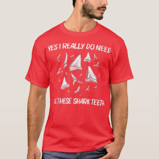 Funny Shark Tooth for Men Women Shark Teeth Fossil T-shirt