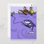 Funny Shark Vist met Money Briefkaart (Voorkant / Achterkant)