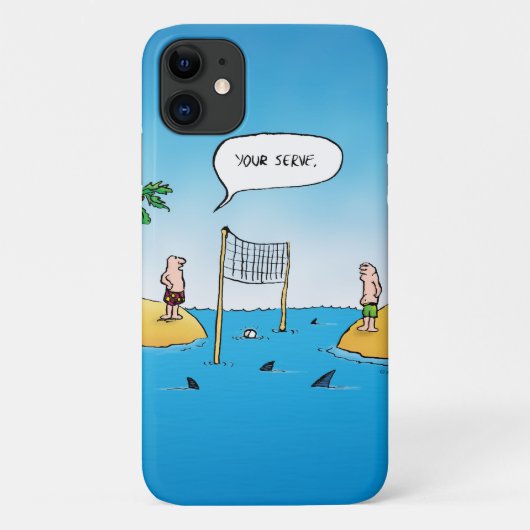 Funny Shark Volleyball Cartoon Case-Mate iPhone Case (Achterkant)