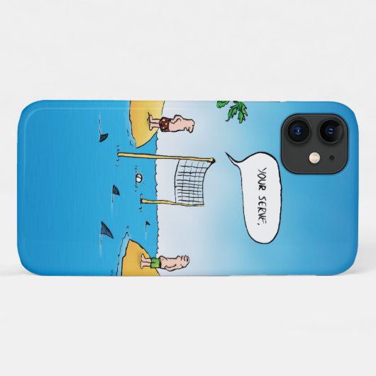 Funny Shark Volleyball Cartoon Case-Mate iPhone Case (Achterkant (horizontaal))