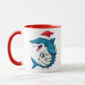 Funny Shark Wearing Santa Christmas Hat  Mok (Links)