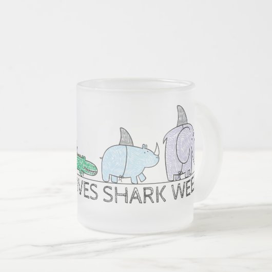 Funny Shark Week Coffee Mok (Voorkant rechts)