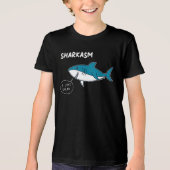 Funny Sharkasm 'I Love Salad' Cartoon T-Shirt Grap (Voorkant)