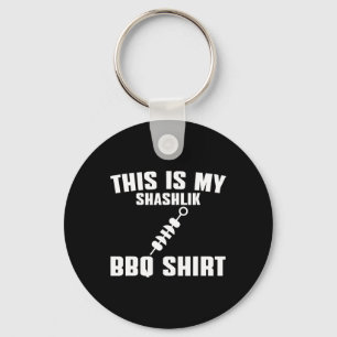 Funny Shashlik Lover Humor Russian BBQ Outfit Meat Sleutelhanger