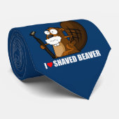 Funny shaved Beaver Stropdas (Opgerold)