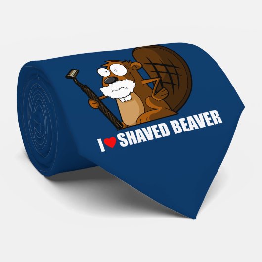Funny shaved Beaver Stropdas (Opgerold)