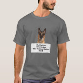 Funny Shedding Dog Belgium Malinoi T-shirt (Voorkant)