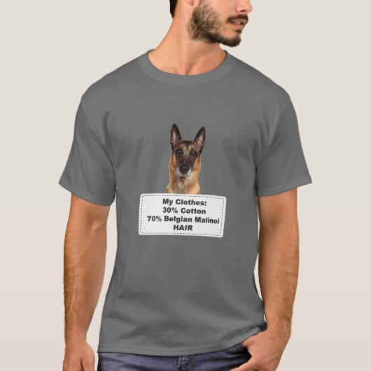 Funny Shedding Dog Belgium Malinoi T-shirt (Voorkant)