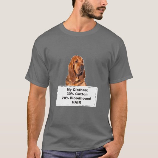 Funny Shedding Dog Bloodhound T-shirt (Voorkant)