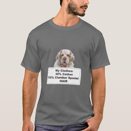 Funny Shedding Dog Clumber Spaniel T-shirt (Voorkant)