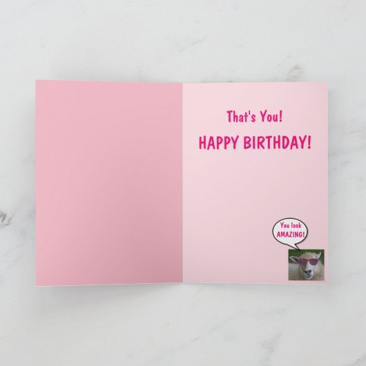 Funny Sheep 50 en Fabulous Birthday Kaart (Binnen)