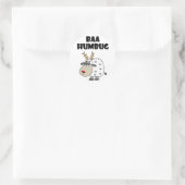Funny Sheep Bah Humbug Kerstmis Cartoon Ronde Sticker (Tas)