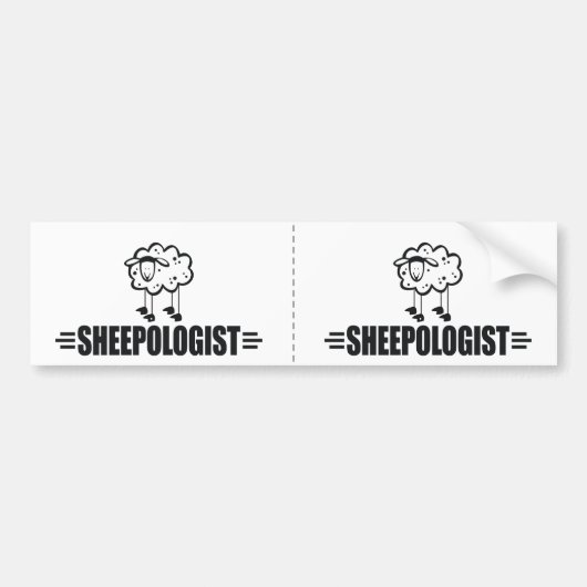 Funny Sheep Bumpersticker (Voorkant)